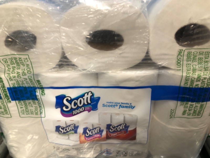 Photo 4 of ( ROLLS MISSING) Scott Trusted Clean Toilet Paper, 32 Regular Rolls, Septic-Safe Toilet Tissue, 1-Ply Rolls 8 Count (Pack of 4)
