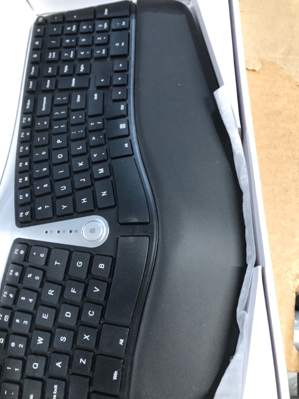 Photo 3 of Nulea Wireless Ergonomic Keyboard, 2.4G Split Keyboard with Cushioned Wrist and Palm Support, Arched Keyboard Design for Natural Typing, 