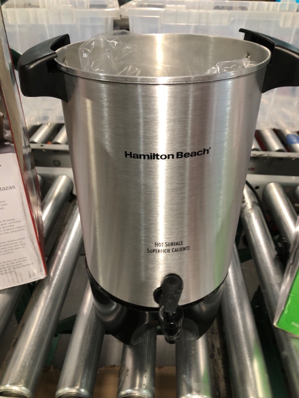 Photo 2 of ***PARTS ONLY NON REFUNDABLE***
Hamilton Beach 45 Cup Coffee Urn and Hot Beverage Dispenser, Silver 45 Cup Silver
