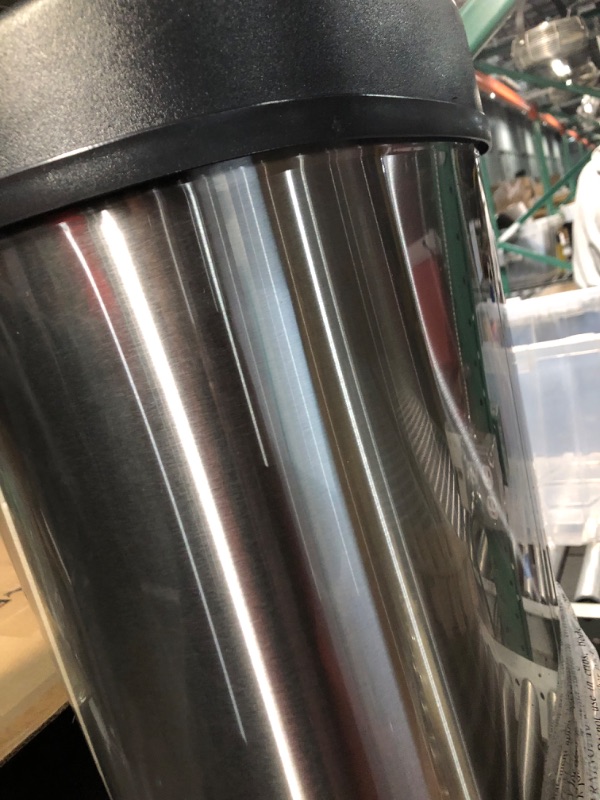 Photo 1 of **PARTS ONLY**NON REFUNDABLE NO RETURNS SOLD AS IS**
NINESTARS CB-DZT-50-13/12-9 Automatic Touchless Infrared Motion Sensor Trash Can Combo Set, (Oval, Silver/Black Lid) & NSTB-3-30 Extra Strong 