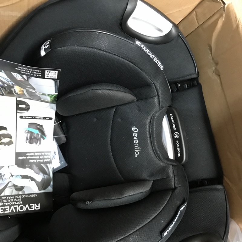 Photo 7 of Evenflo Gold Revolve360 Extend All-in-One Rotational Car Seat with SensorSafe (Onyx Black) Revolve Extend Onyx Black.