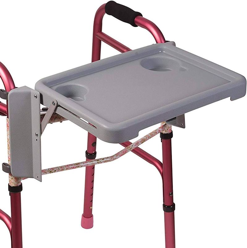 Photo 1 of DMI Walker Tray, Rollator Tray, Mobility and Walker Accessory Tray Table Fits Most Standard Walkers,, 16 x 11.8