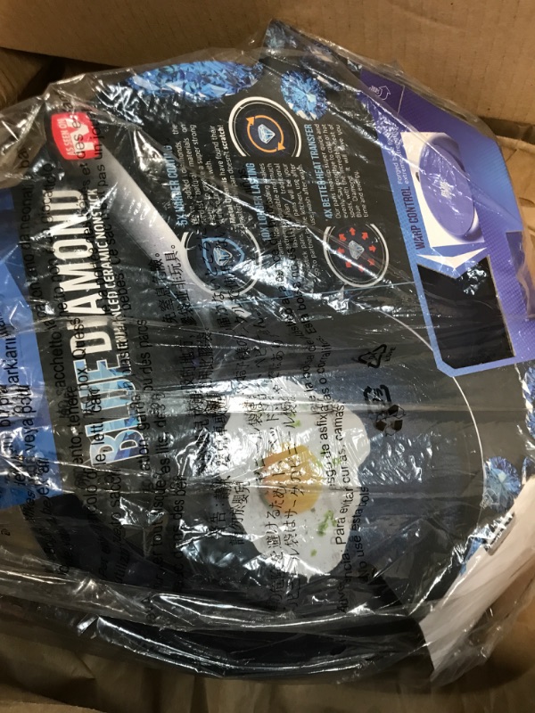 Photo 1 of Blue Diamond Cookware Diamond Infused Ceramic Nonstick 9.5" and 11" Frying Pan Skillet Set, PFAS-Free, Dishwasher Safe, Oven Safe, Blue 9.5"