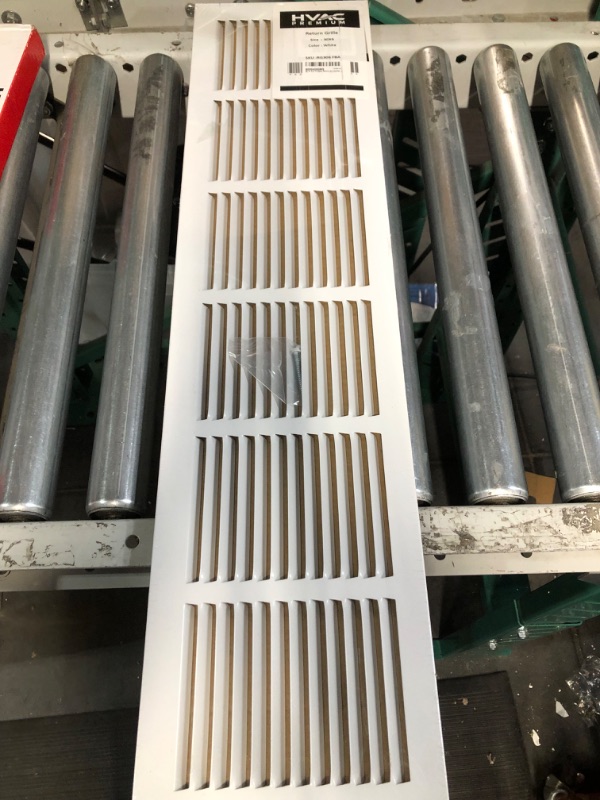 Photo 4 of 30"w X 6"h Steel Return Air Grilles - Sidewall and Ceiling - HVAC Duct Cover - White [Outer Dimensions: 31.75"w X 7.75"h] 30 X 6 White