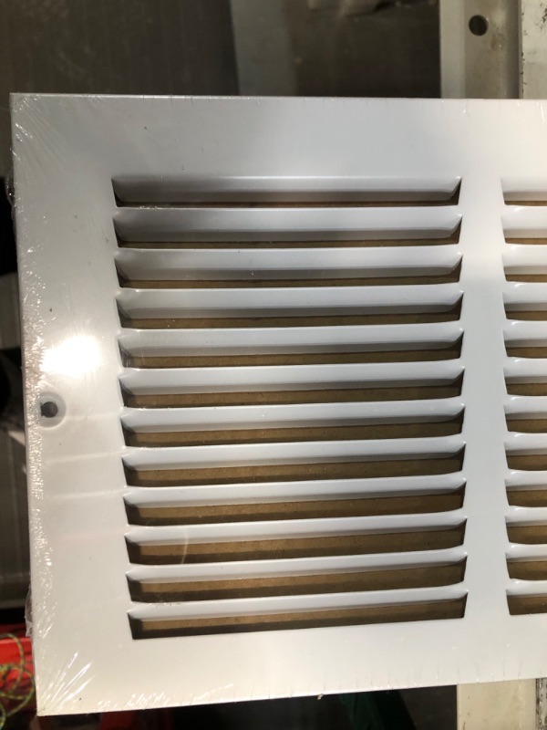 Photo 2 of 30"w X 6"h Steel Return Air Grilles - Sidewall and Ceiling - HVAC Duct Cover - White [Outer Dimensions: 31.75"w X 7.75"h] 30 X 6 White