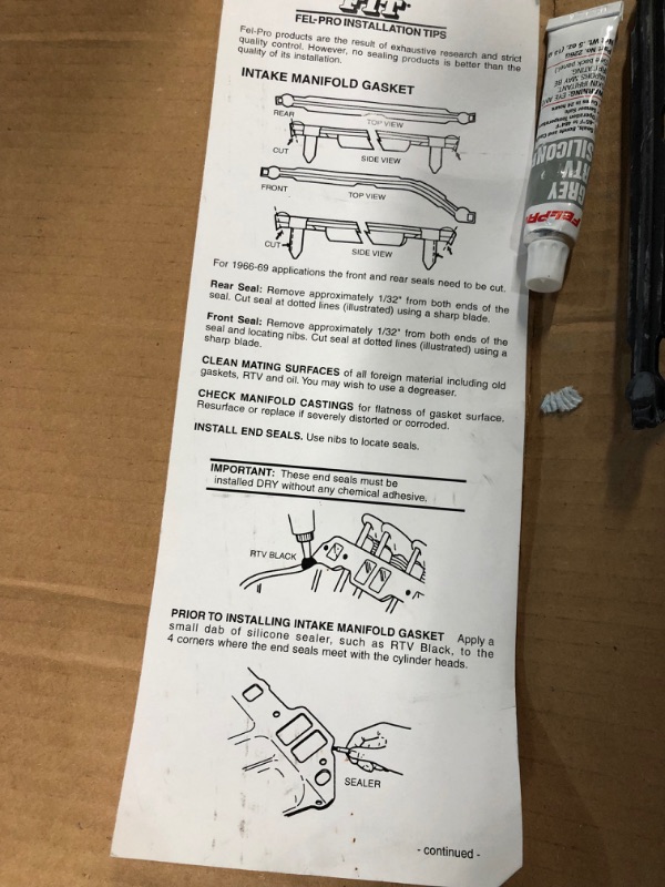 Photo 5 of FEL-PRO MS 96011 Valley Pan Gasket Set