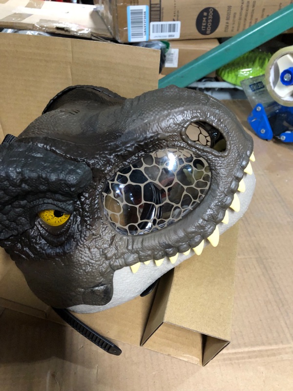 Photo 5 of ?Jurassic World Dominion Dinosaur Mask Tyrannosaurus Rex Chomp N Roar with Motion and Sounds, T Rex Costume 