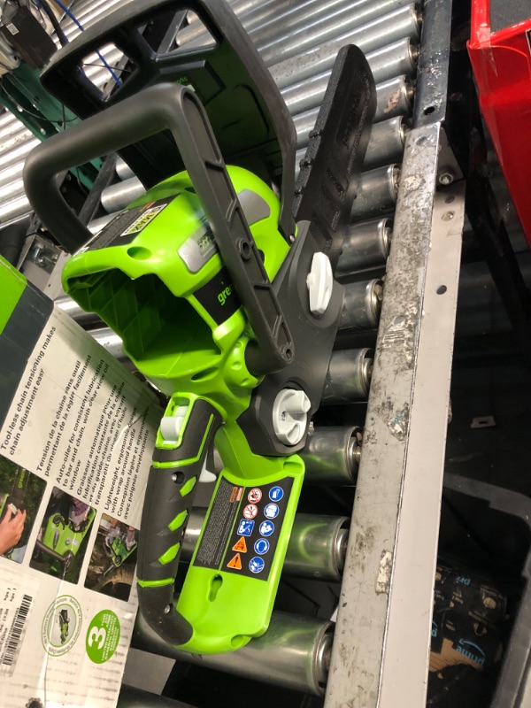 Photo 5 of **NO BATTERY, UNTESTED** Greenworks 20292 40-Volt Cordless Chainsaw, 12"