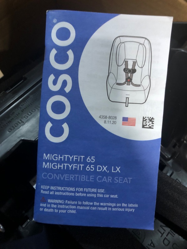 Photo 5 of ***USED - MINOR CUT - SEE PICTURES***
Cosco Mighty Fit 65 DX Convertible Car Seat (Heather Onyx Gray)