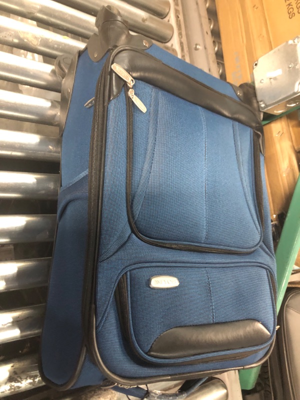 Photo 3 of **NONREFUNDABLE**FOR PARTS OR REPAIR**SEE NOTES**
Samsonite Solyte DLX Softside Expandable Luggage with Spinner Wheels, Mediterranean Blue, Carry-On 20-Inch Carry-On 20-Inch Mediterranean Blue