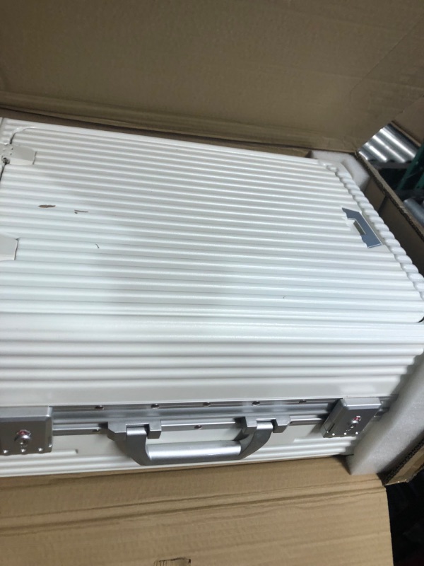 Photo 1 of KROSER Hardside Expandable Carry On Luggage with Spinner Wheels & Built-in TSA Lock, Durable Suitcase Rolling Luggage, Carry-On 20-Inch, White