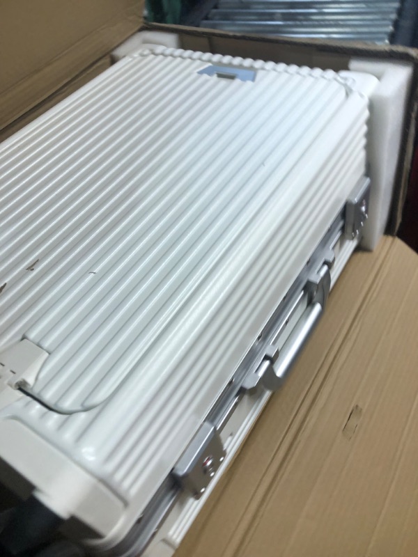 Photo 1 of KROSER Hardside Expandable Carry On Luggage with Spinner Wheels & Built-in TSA Lock, Durable Suitcase Rolling Luggage, Carry-On 20-Inch, White