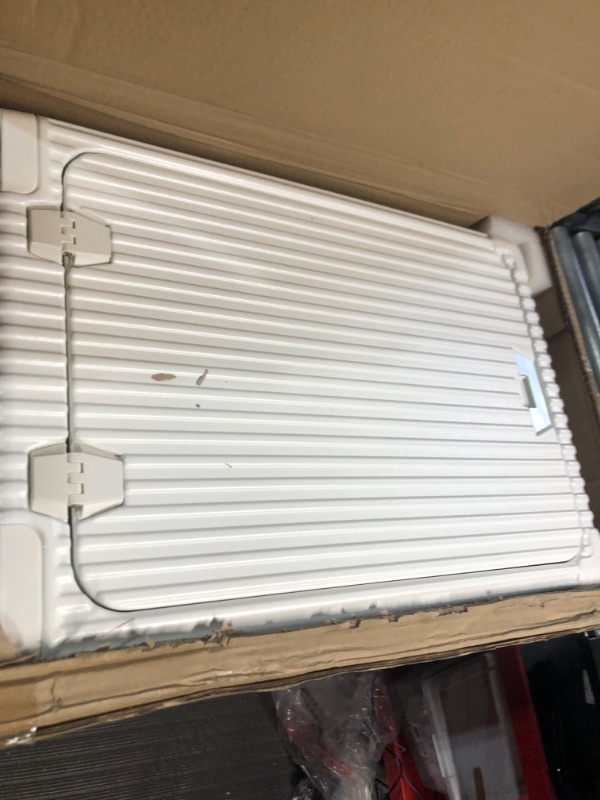 Photo 1 of KROSER Hardside Expandable Carry On Luggage with Spinner Wheels & Built-in TSA Lock, Durable Suitcase Rolling Luggage, Carry-On 20-Inch, White