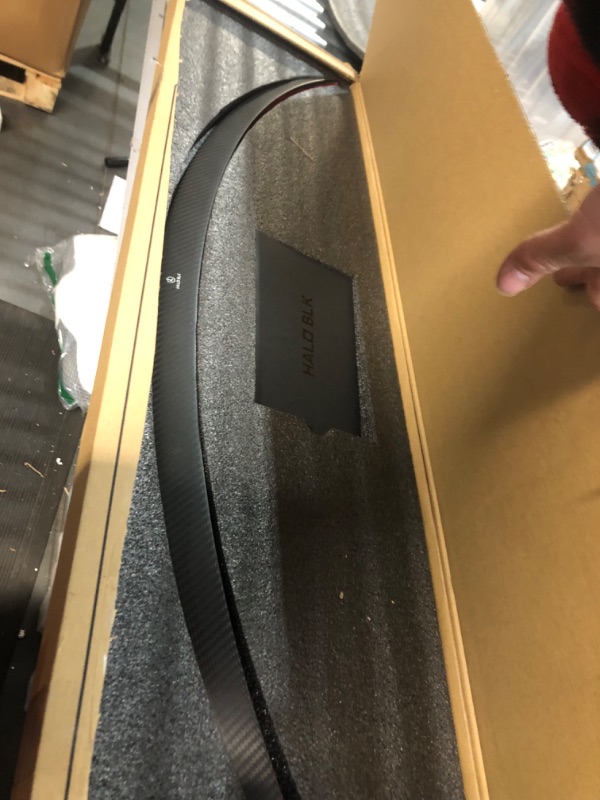 Photo 1 of HALOBLK Performance Carbon Fiber Spoiler for Tesla Model Y, Ultralight Genuine 3K Carbon Fiber Rear Spoiler (Matte Finish)