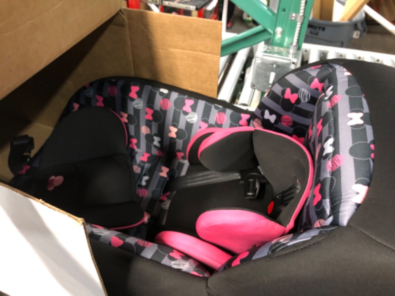 Photo 2 of Disney Baby Jive 2 in 1 Convertible Car Seat,Rear-Facing 5-40 pounds and Forward-Facing 22-65 pounds, Minnie Stripes