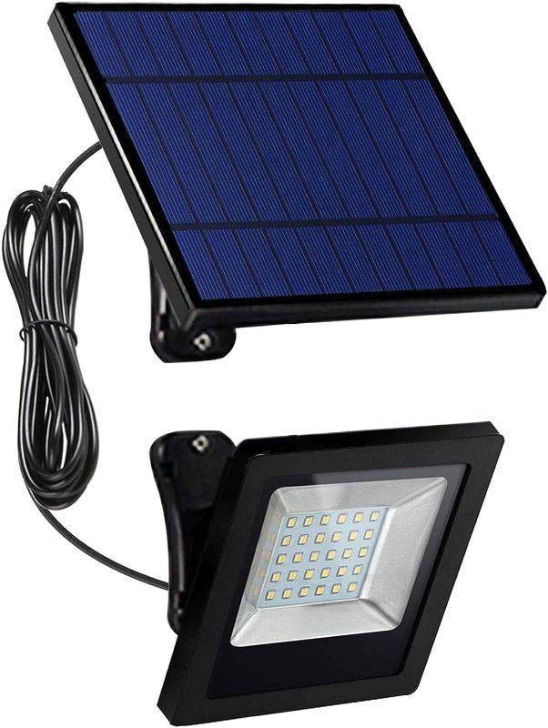 Photo 1 of Ring Solar Floodlight -- Outdoor Motion-Sensor Security Light, Black (Bridge required) Black Solar Floodlight