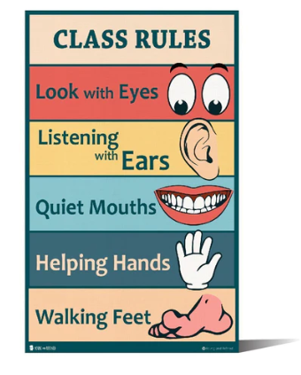 Photo 1 of Basic Class Rules Visual Colorful Sign
Young N Refined