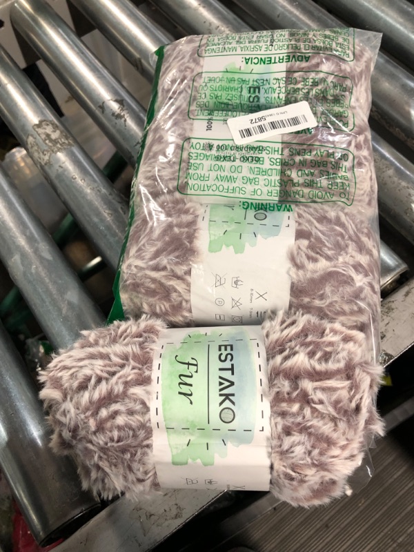 Photo 3 of **PACK OF 4**Estako Fur 100% Polyester Soft  Faux Fur Crocheting Yarn 3.52 oz (100gr) 71 yds 