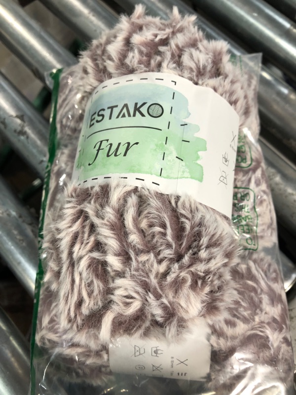 Photo 2 of **PACK OF 4**Estako Fur 100% Polyester Soft  Faux Fur Crocheting Yarn 3.52 oz (100gr) 71 yds 