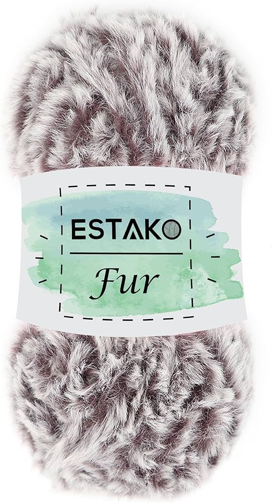 Photo 1 of **PACK OF 4**Estako Fur 100% Polyester Soft  Faux Fur Crocheting Yarn 3.52 oz (100gr) 71 yds 