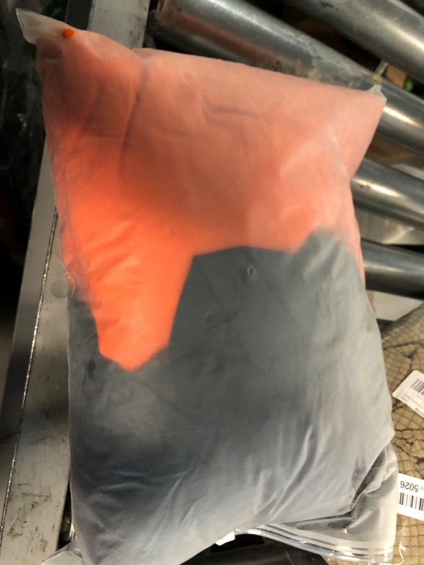 Photo 1 of **1 BLACK, 1 ORANGE** Obstal 6ft Stretch Black Spandex Table Cloth for Standard Folding Tables - 2 Pack