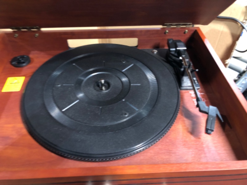 Photo 2 of **PARTS ONLY, DOESN'T TURN ON** Victrola Nostalgic 6-in-1 Bluetooth Record Player with Built-in Speakers 