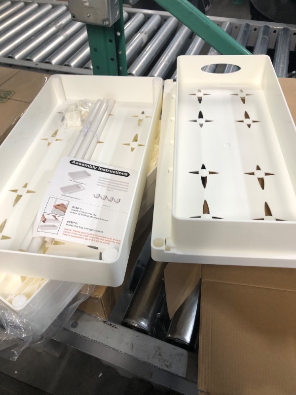 Photo 1 of **PACK OF 2** 2 Tier Under Sink Organiser Sliding Pull Out Countertop Organiser Cabinet 