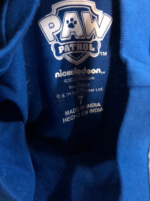 Photo 3 of SIZE 7 Nickelodeon Paw Patrol Boys Chase, Marshall and Rubble T-Shirt and Jogger Pants Set 