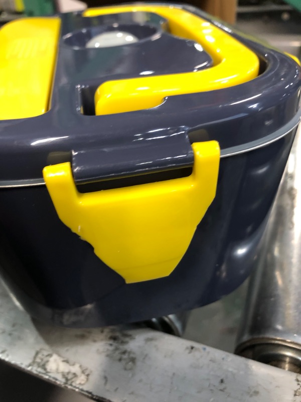 Photo 4 of (USED/UNTESTED) Electric Lunch Box 60W High-power Food Heater,Leak proof,Removable 304 Stainless Steel Container Yellow