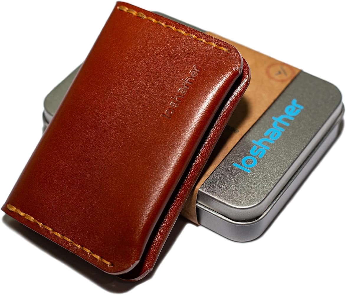 Photo 1 of LOSHARHER Bifold Card Holder Wallet Genuine Leather 