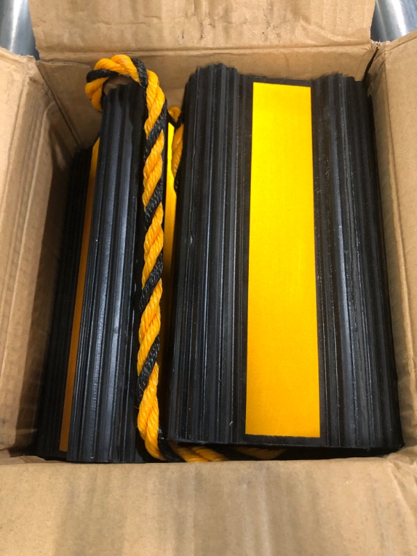 Photo 2 of Tiousmoky Wheel Chocks Rubber Heavy Duty Trailer Wheel Chocks 8.27" x 4.53" x 3.94" 