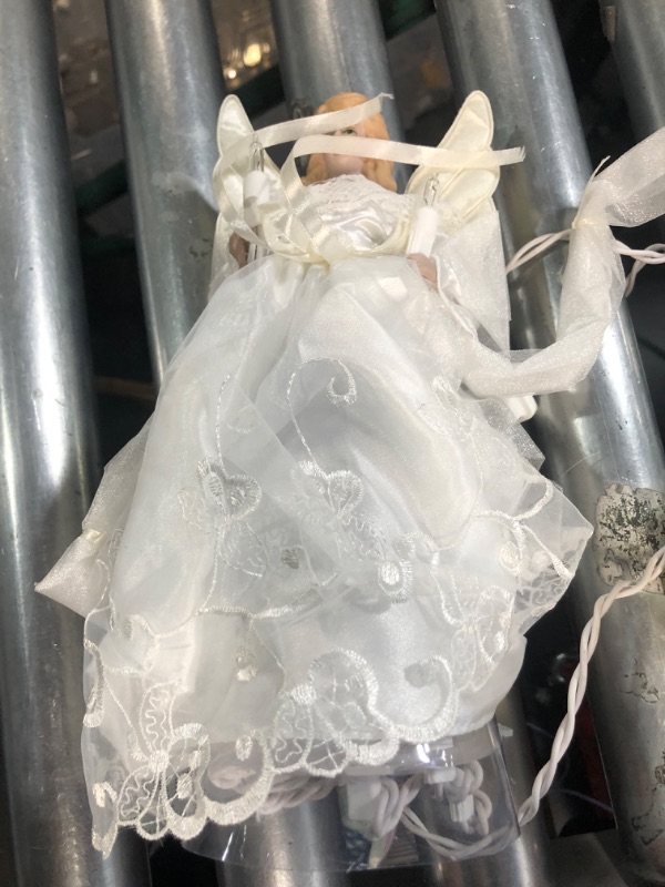 Photo 3 of **LIGHTS DO NOT WORK** KSA 10" Lighted Seasons of Elegnace Angel Christmas Tree Topper - Clear Lights