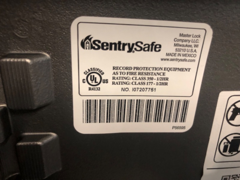 Photo 1 of SentrySafe Fireproof and Waterproof Safe Box with Key Lock, 0.36 Cubic Feet, 7.6 x 16.5 x 14.8 Inches, CHW30200