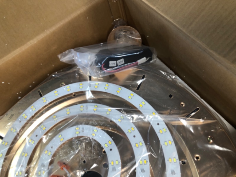 Photo 1 of NOVFLAM 48 Inch Retractable Ceiling Fans with Lights and Remote,tri-Color temperatures LED,Indoor Ceiling Fan with 4 Blade for Patio Living Room, Bedroom, Office, Summer House, Etc Model 12 48 inch