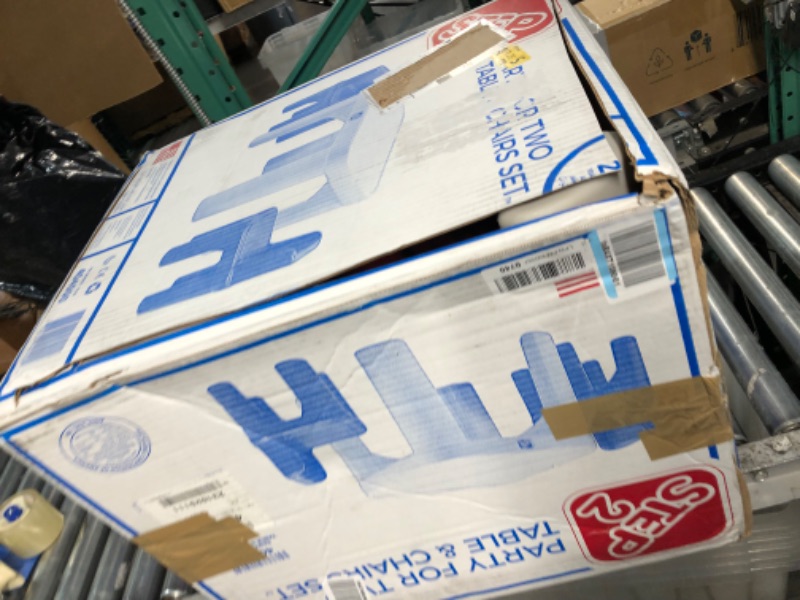 Photo 1 of Step2 Party for Two Table & Chairs Kids' Table and Chairs Set, Gray Red Gray; Red