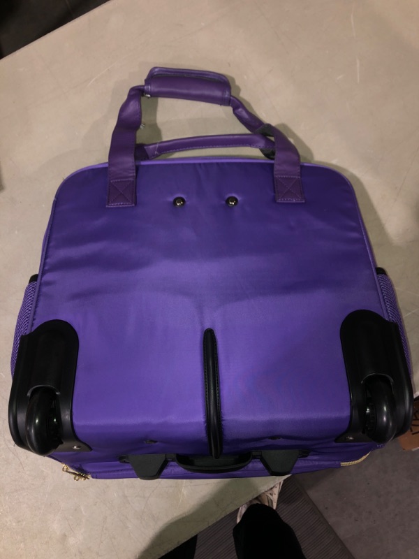 Photo 2 of (READ NOTES)Ytonet Rolling Briefcase for Women, 17.3 Inch Large Rolling Laptop Bag with Wheels, Water Resistant Stylish Overnight Computer Bag for Work Travel College Business Wife Mom Teacher, Purple
