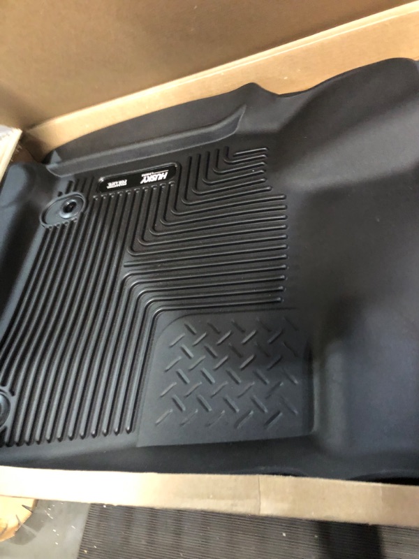 Photo 4 of Husky Liners X-act Contour Series | Front Floor Liners - Black | 53341 | Fits 2015-2022 Ford F-150 Crew/SuperCrew/Extended Cab 2 Pcs Black X-act Contour Front Floor Mats SuperCrew/SuperCab