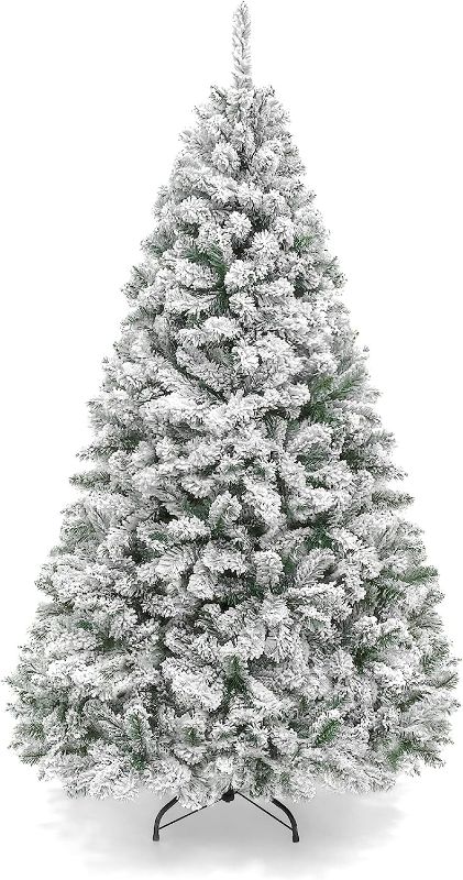 Photo 1 of ***SEE COMMENTS***
6.5ft Prelit Pencil Christmas Tree Snow Flocked