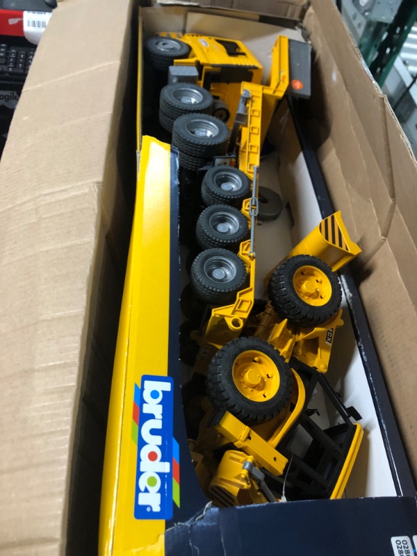 Photo 3 of Bruder Toys Man TGA Low Loader Truck With JCB Backhoe Loader