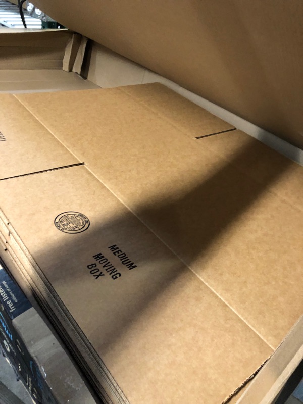 Photo 1 of Amazon Basics Cardboard Moving Boxes, Small and Medium, 15-Pack Assorted 15-Pack Moving Boxes