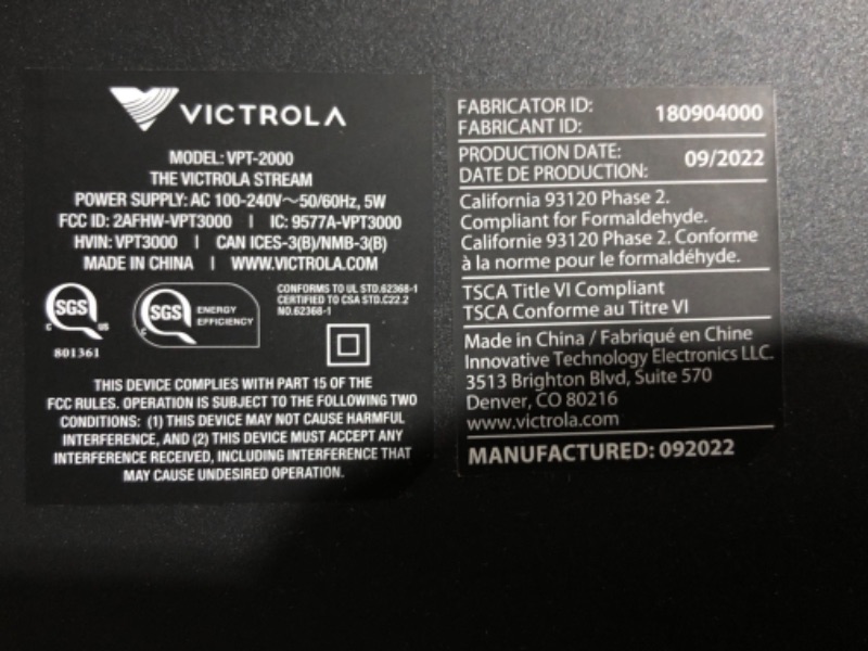 Photo 5 of **NONREFUNDABLE**FOR PARTS OR REPAIR**SEE NOTES**
Victrola Stream Onyx Works with Sonos Wireless Turntable 