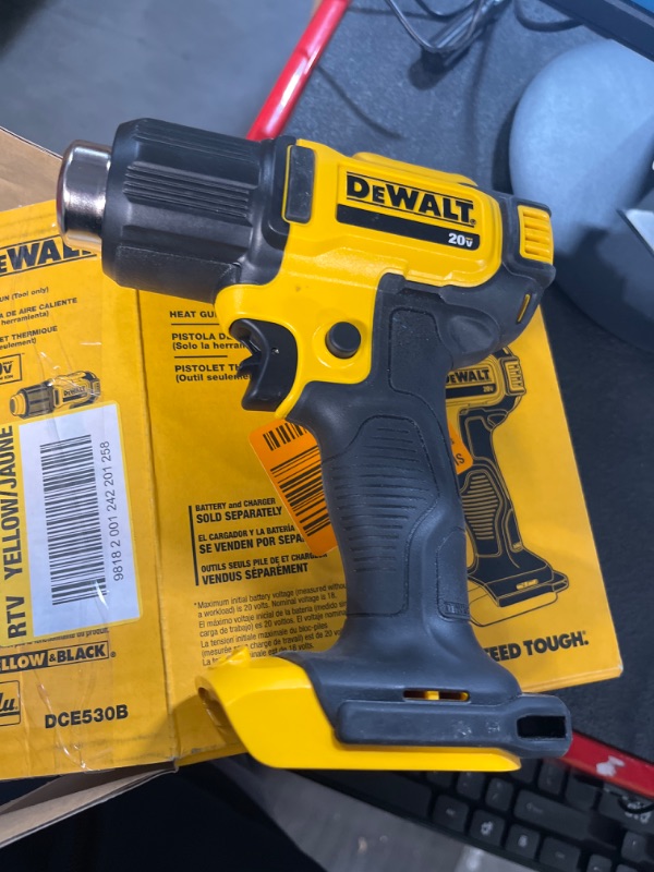 Photo 2 of 20-Volt MAX Cordless Compact Heat Gun with Flat & Hook Nozzle