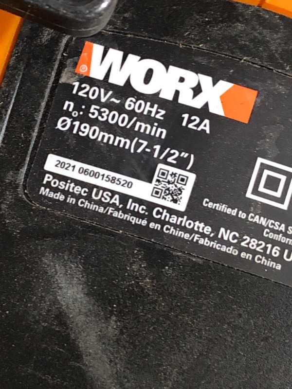 Photo 5 of ***HEAVILY USED AND DIRTY - UNABLE TO TEST***
WORX WG896 12 Amp 7.5" Electric Lawn Edger & Trencher, 7.5in, Orange and Black