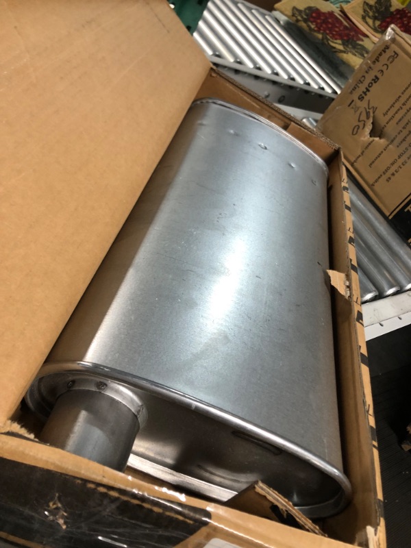 Photo 1 of Borla 40665 Turbo XL Center/Offset Universal Performance Muffler Stainless Steel, 24 inches