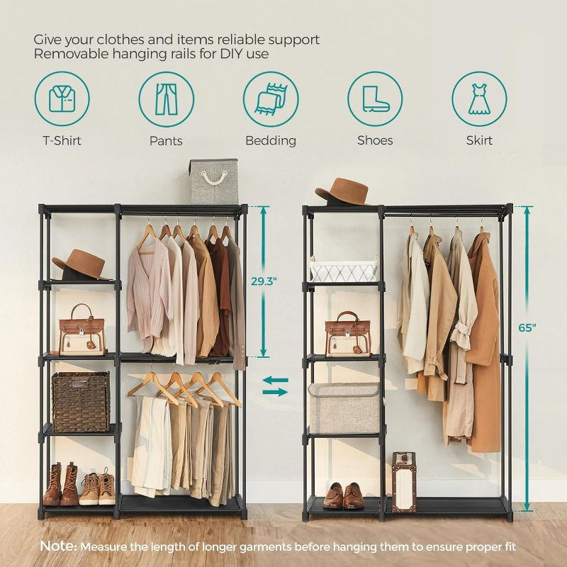 Photo 5 of (READ NOTES) SONGMICS Portable Closet, Freestanding Closet Organizer, Clothes Rack with Shelves, Hanging Rods, Storage Organizer