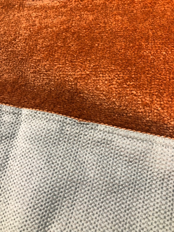 Photo 1 of  Solid Low-Pile Indoor Area Rug, Orange, 3 X 5