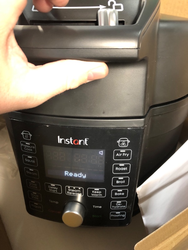 Photo 2 of **SEE NOTES/NON-REFUNDABLE FOR PARTS**
Instant Pot Duo Crisp Ultimate Lid, 13-in-1 Air Fryer and Pressure Cooker Combo