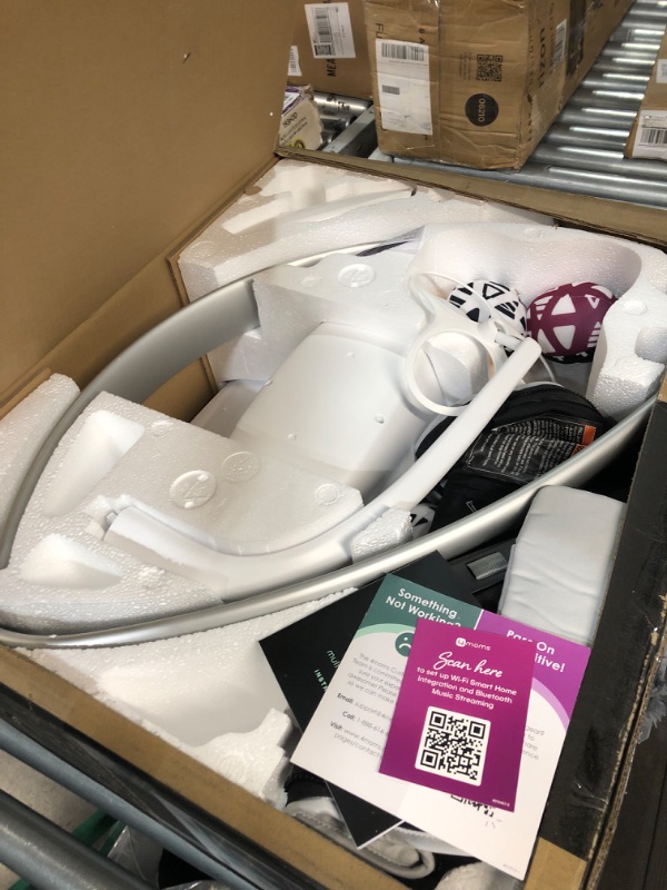 Photo 1 of 4moms MamaRoo Multi-Motion Baby Swing, Bluetooth Baby Swing with 5 Unique Motions, Grey