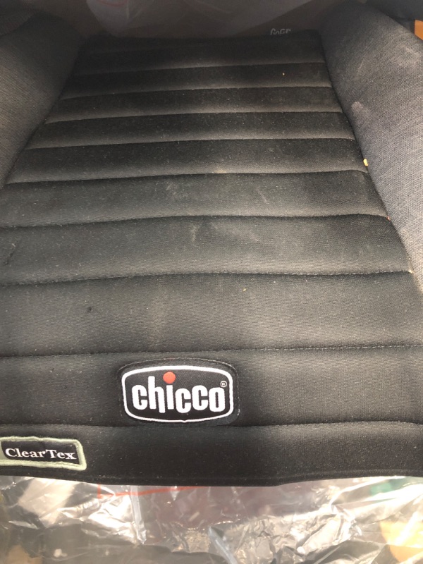 Photo 1 of Chicco GoFit Backless Booster Car Seat, Travel Booster Seat for Car, Portable Car Booster Seat for Children 40-110 lbs. Black grey Coral GoFit