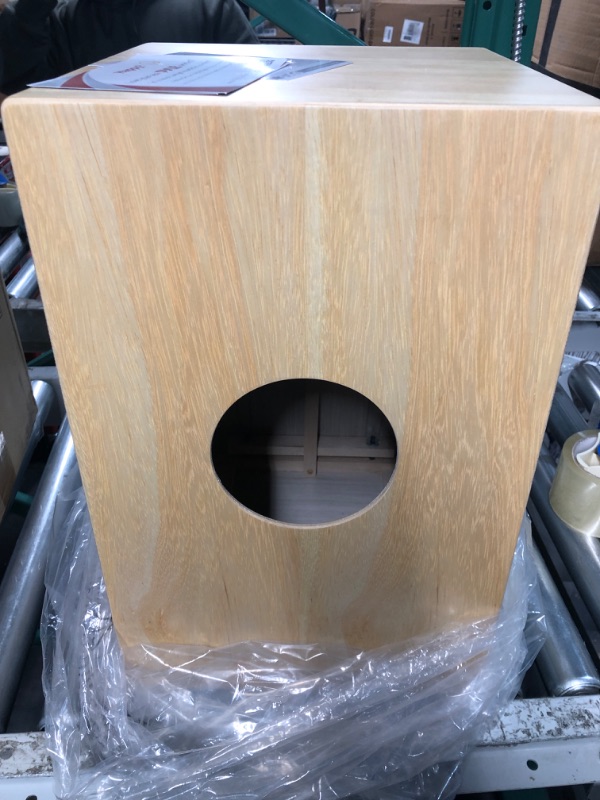 Photo 3 of Pyle String Cajon - Wooden Percussion Box, with Internal Guitar Strings, Full Size